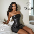 LuxeLeather Strapless Mini Dress