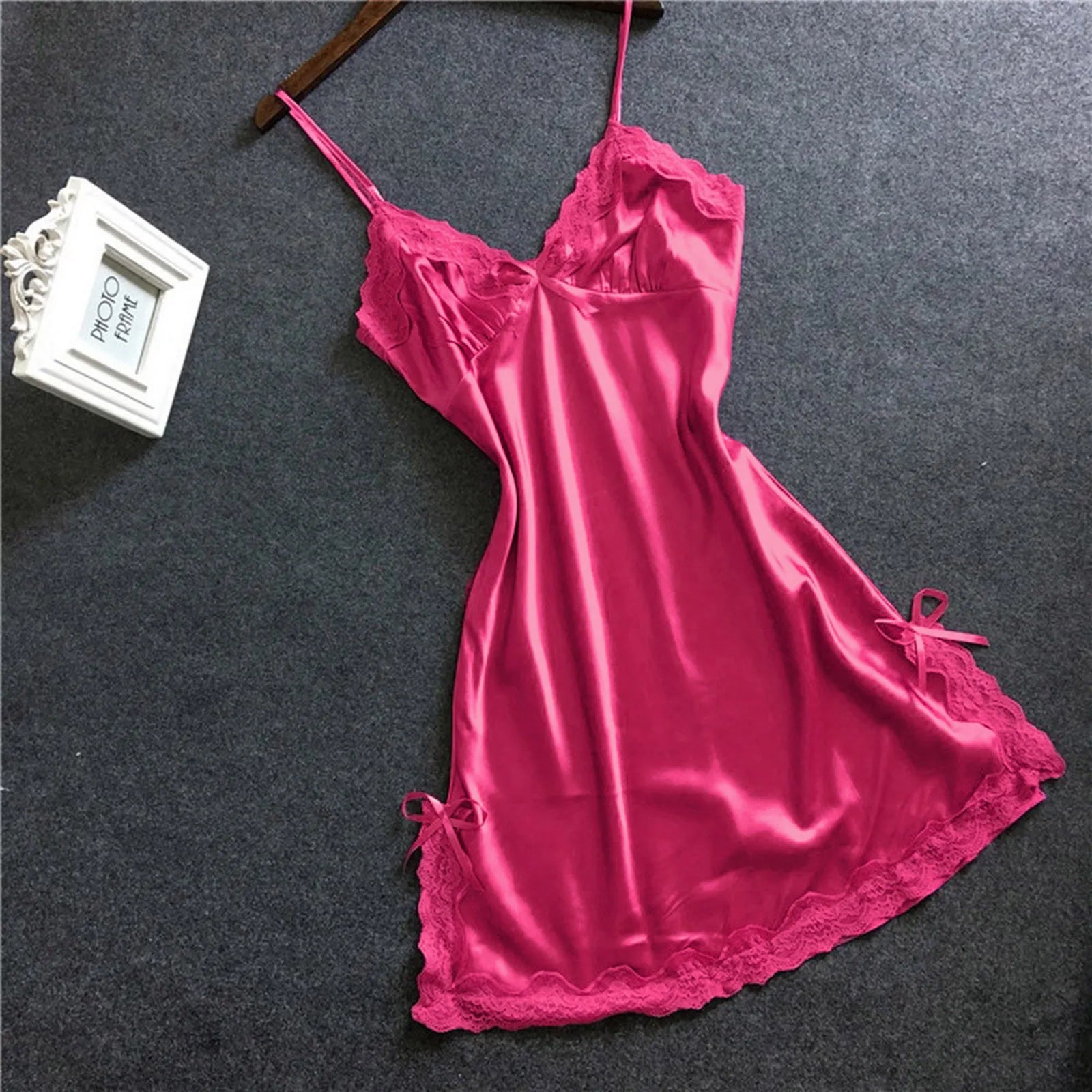 LuxeMidnight Silk Chemise